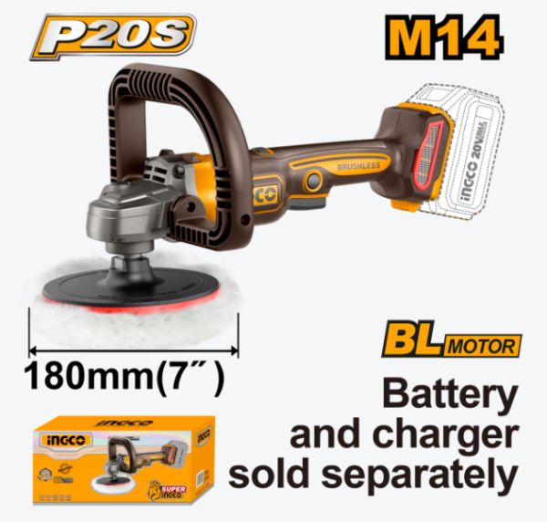 20V PS+ ANGLE POLISHER B/L 180MM