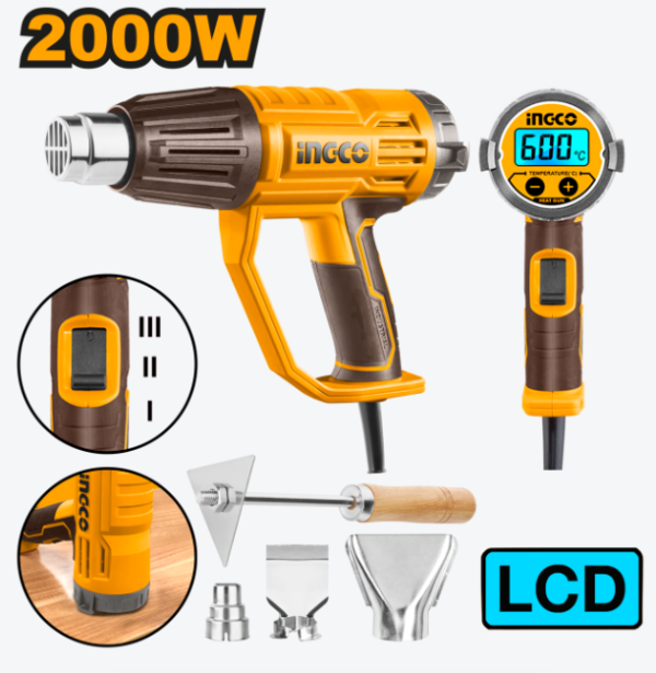 HEAT GUN + ASS LCD 2000W