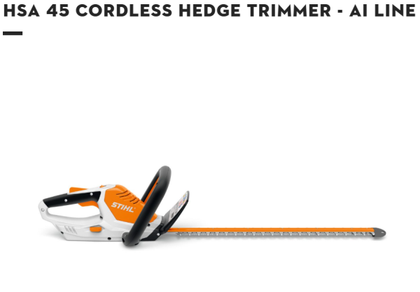 HSA 45 Cordless Hedge Trimmer - AI Line