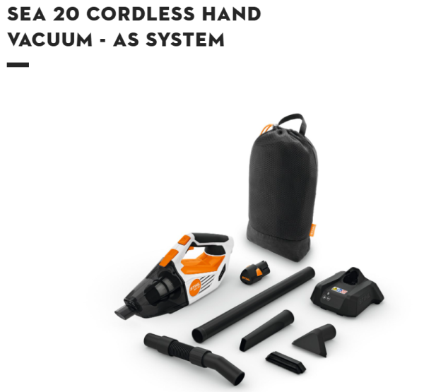 SEA 20 Cordless Hand Vacuum - AS System